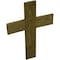 Ekena Millwork 12"W x 16"H x 3/4"D Vintage Farmhouse Cross, Barnwood Decor Collection, Restoration Green DECR012X016X0750CRSGR - alternate 3